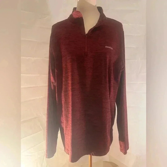 Reebok Red Quarter-Zip Pullover - Picture 2 of 6